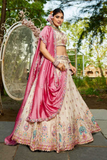 Elegant Tissue Embroidered Lehenga Choli with Dupatta