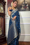 Soft Lichi Silk Saree with Rich Jacquard Weaving & Elegant Border