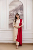 Ivory Blossom Grace – Chanderi Embroidered Suit Set
