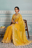Soft Star Georgette Saree with Embroidered Cutwork Aarco Border & Matching Work Blouse
