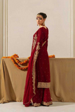 Maroon Heavy Georgette Embroidered Suit with Dupatta