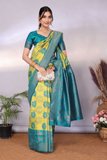 Floral Banarasi Soft Silk All-Over Zari Floral Woven Saree