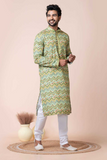 Mono Cotton-Poly Printed Kurta Pajama Set for Men