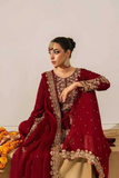 Maroon Heavy Georgette Embroidered Suit with Dupatta