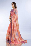 Coral Abstract Erode Anmol Silk Saree