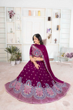 Faux Georgette Embroidered Lehenga Choli with Dupatta