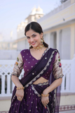 Dola Silk Meena Weaving Lehenga Choli Set with Tabby Silk Dupatta