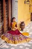 Chanderi Kalamkari Lehenga with Georgette Dupatta