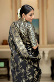 Black Kanjivaram Banarasi Silk Saree with Rich Zari Weaving & Jacquard Blouse