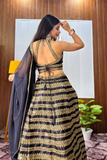 Heavy Kasturi Silk Black Lehenga Choli with Georgette Dupatta