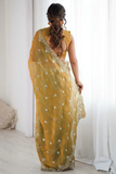 Olive Luxe Fandi Silk Designer Party Wear Saree
