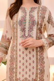 Zahra Serenity Soft Muslin Printed Suit Set with Lace Detailing