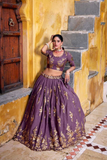 Regal Chocolate Crush Embroidered Lehenga Set