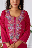Beads of Royalty – Premium Chanderi Silk Shimmer 3-Piece Suit Set