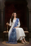 Ivory Breeze Roman Silk Anarkali Kurti Set with Digital Print Dupatta