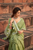 Elegant Soft Linen Silk Saree