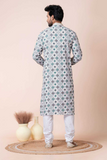 Mono Cotton-Poly Printed Classic Kurta Pajama Set