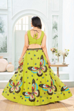 Embroidered Faux Georgette Butterfly Lehenga Choli with Dupatta