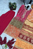 Rangriti Chinon Silk Printed Kurti Palazzo Set