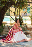Traditional Paithani Jacquard Silk Lehenga Choli with Zari Weaving & Premium Batwa Set