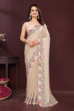 Peach Blossom Star Georgette Saree