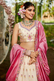 Elegant Tissue Embroidered Lehenga Choli with Dupatta