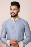 Subtle Grey Elegance Viscose Men’s Kurta Pajama Set