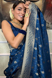 Soft Lichi Silk Saree with Rich Jacquard Weaving & Elegant Border