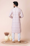 Mono Cotton-Poly Printed Festive Kurta Pajama Set