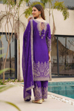 Noor-e-Purple Embroidered Sharara Suit Set