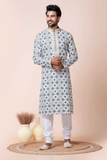 Mono Cotton-Poly Printed Classic Kurta Pajama Set