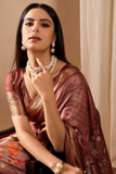 Rose Patola Soft Lichi Silk Printed Saree
