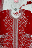 Crimson Grace Faux Georgette Kurta Palazzo Set
