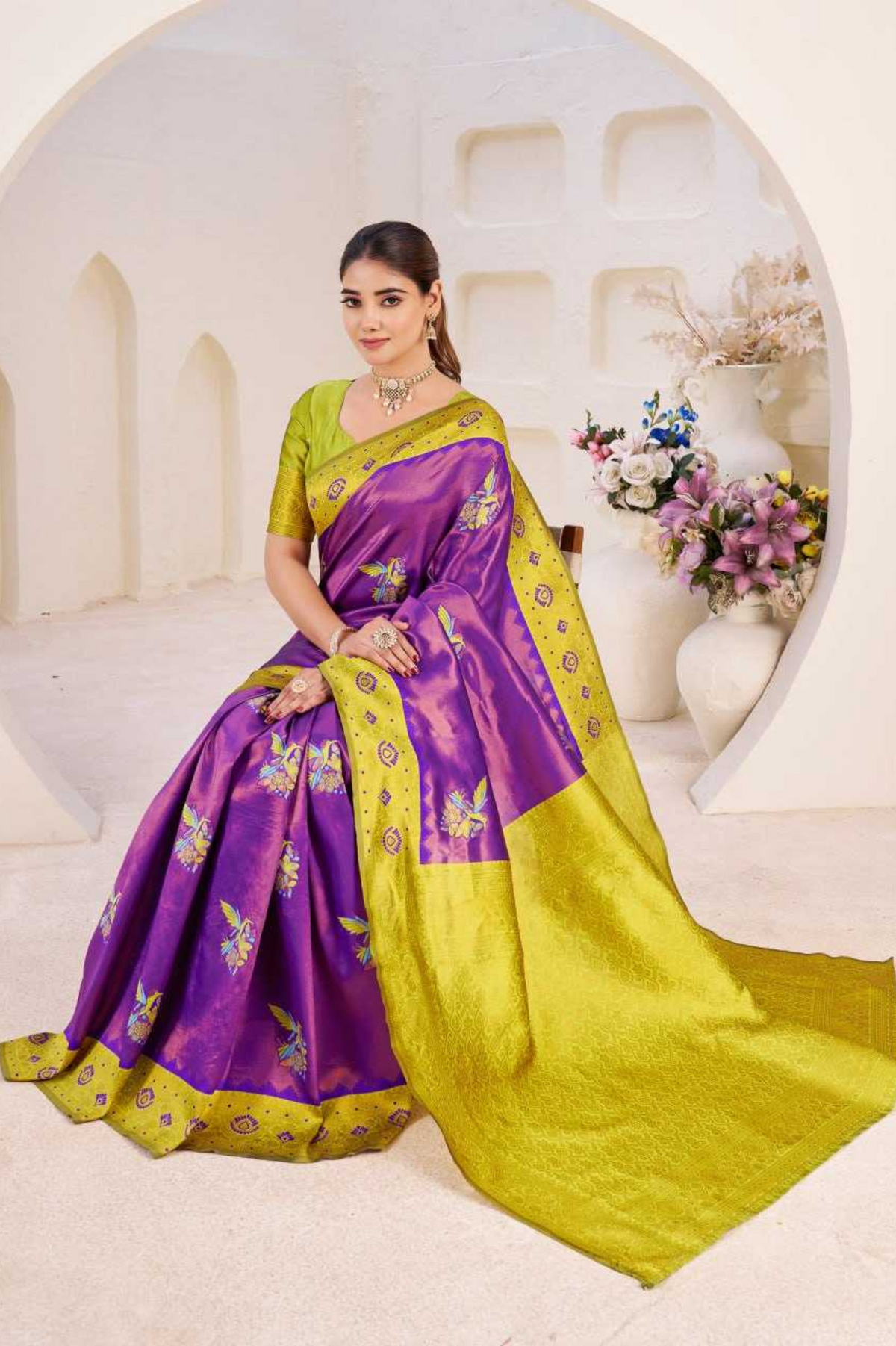 Graceful Charm Banarasi Jacquard Saree