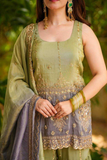 Olive Noor – Chinon Embroidered Top Palazzo Set