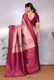 Rose Darbar Banarasi Soft Silk Floral Buti Woven Saree