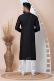 Black Elegance Viscose Designer Kurta Pajama Set
