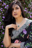 Soft Georgette Floral Saree with Heavy Blouse