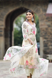 Ivory Bloom – Georgette Kurta Pant Dupatta Set