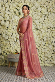 Fendy Soft Net Chikankari Embroidered Saree with Mono Banglory Blouse