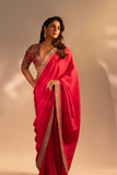 Red Soft Rangoli Silk Saree with Sequins Embroidery Work