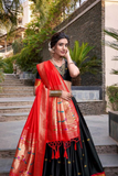 Regal Paithani Silk Jacquard Lehenga in Royal Pink & Purple