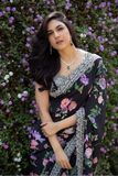 Soft Georgette Floral Saree with Heavy Blouse