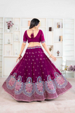 Faux Georgette Embroidered Lehenga Choli with Dupatta