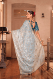 Nayara Elegance Pure Soft Zimmy Chu Silk Saree with Embroidered Blouse - kavyo.in