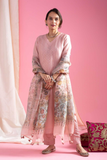 Blush Aura – Embroidered Roman Silk Kurta Pant Dupatta Set
