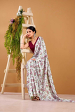 Garden Romance Floral Print Saree