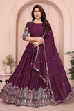 Star Georgette Embroidered Lehenga Set