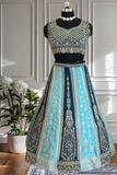 Elegant Faux Georgette Embroidered Lehenga Set