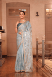 Nayara Elegance Pure Soft Zimmy Chu Silk Saree with Embroidered Blouse - kavyo.in